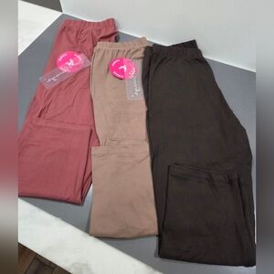 Set Of Three Always Womens Supersoft Capri Leggings